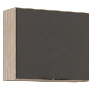 Armário Aéreo Para Cozinha Firenze 2 Portas Avena Grafito - Demóbile em Oferta na Shopee