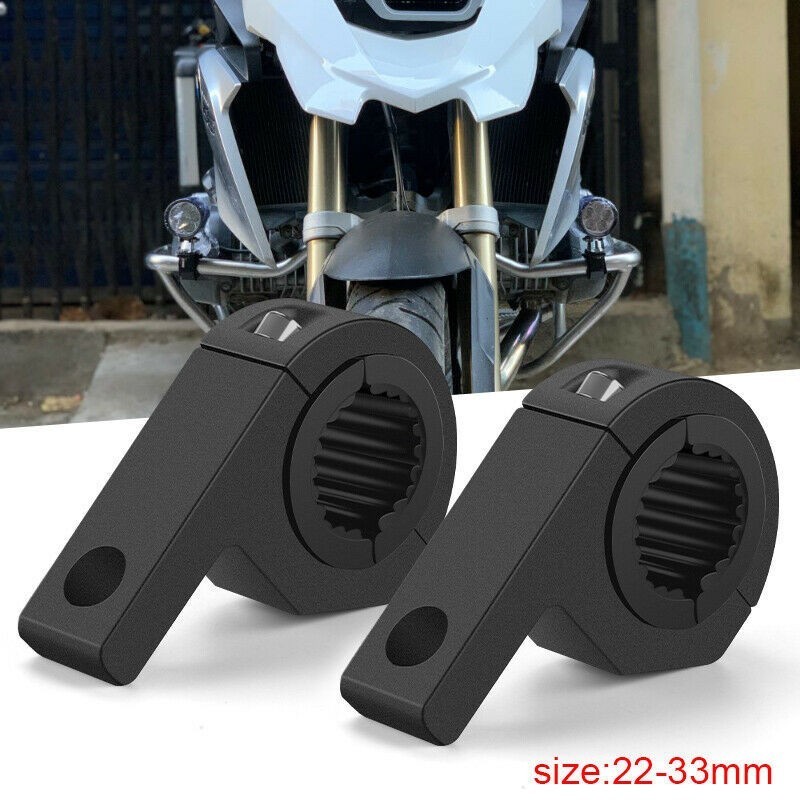 2 Pçs Motocicleta CNC Farol Ponto Luz Suporte Montagem Tubo De Nevoeiro Garfo Braçadeira Titular