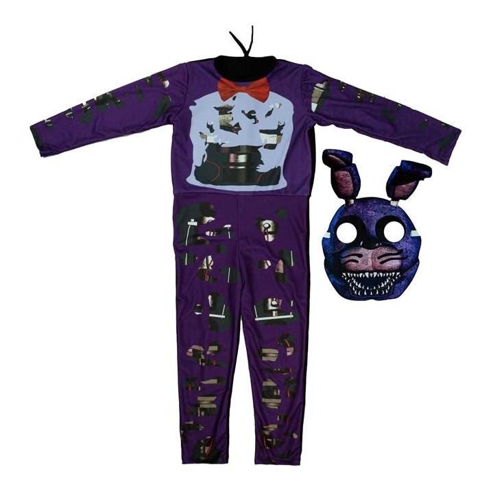 Fantasia Bonnie Infantil Longa Com Máscara de Halloween Five Nights at Freddy's em Oferta na Shopee