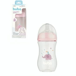 Mamadeira Easy Flow Anticólica 270ml Elefante Rosa 17250 - Buba