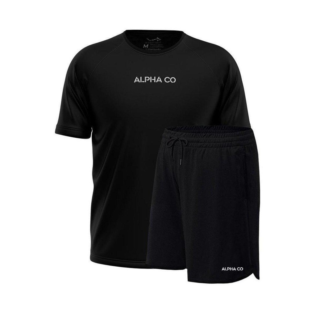 Kit Bermuda+Camiseta Dry Fitness Academia Alpha Co - Men Clothes