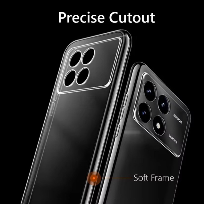 Para Xiaomi 14 14T Pro 14 Ultra Poco F6 X6 M6 Caso Simples Fino Macio TPU Transaprent Claro De Telefone Capa — imagem 2 de 2
