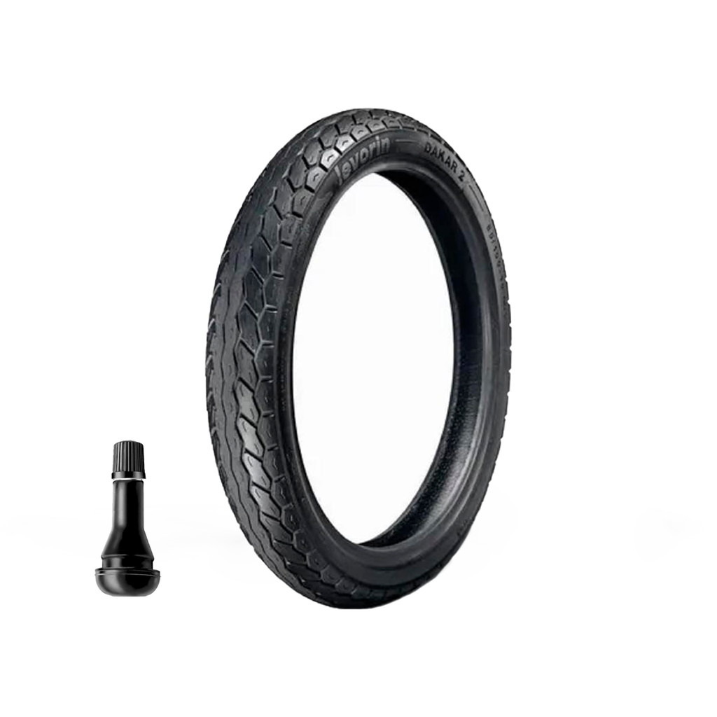 Kit Pneu Levorin 80/100-18 M/C 47P Dakar II TL + Válvula CG / Todos Modelos em Oferta na Shopee