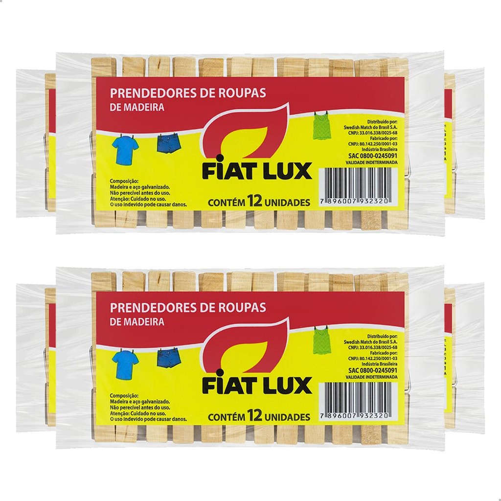 Kit 1200 unidades Prendedores de Roupas Madeira Pequeno para Varal Alta Qualidade Fiat Lux