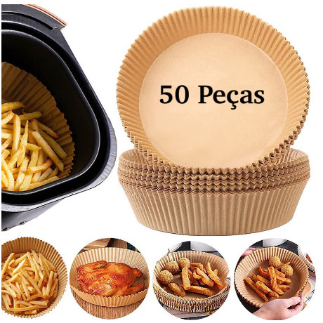 Forma Descartável Para Fritadeira Air Fryer Em Papel Antiaderente Redondo em Oferta na Shopee