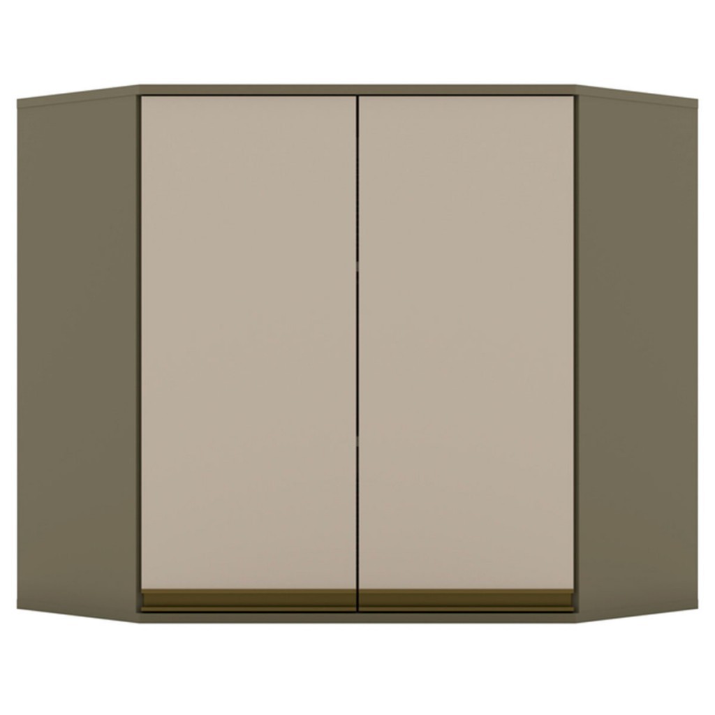 Armário Aéreo Cozinha Canto Oblíquo Évelin 2 Portas Duna/Cristal - Henn em Oferta na Shopee