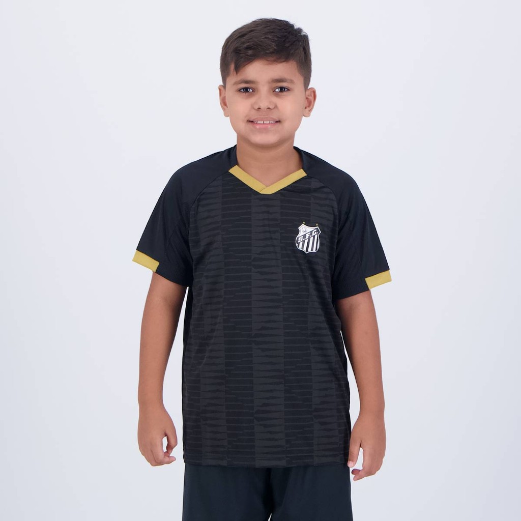 Camisa Santos User Infantil Preta em Oferta na Shopee