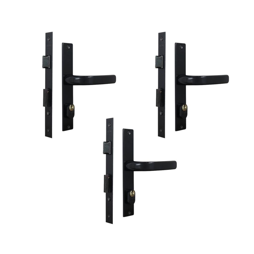 Kit 3 Fechadura Serralheiro Alavanca Externo Preto MGM 2,1cm em Oferta na Shopee