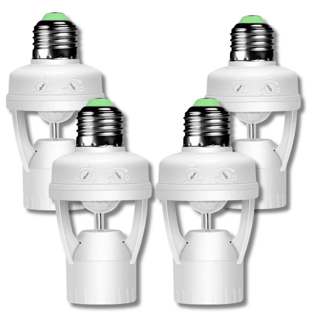 KIT 1/2/3/4 Sensor De Presença Com Fotocélula Para Lâmpada Soquete em Oferta na Shopee