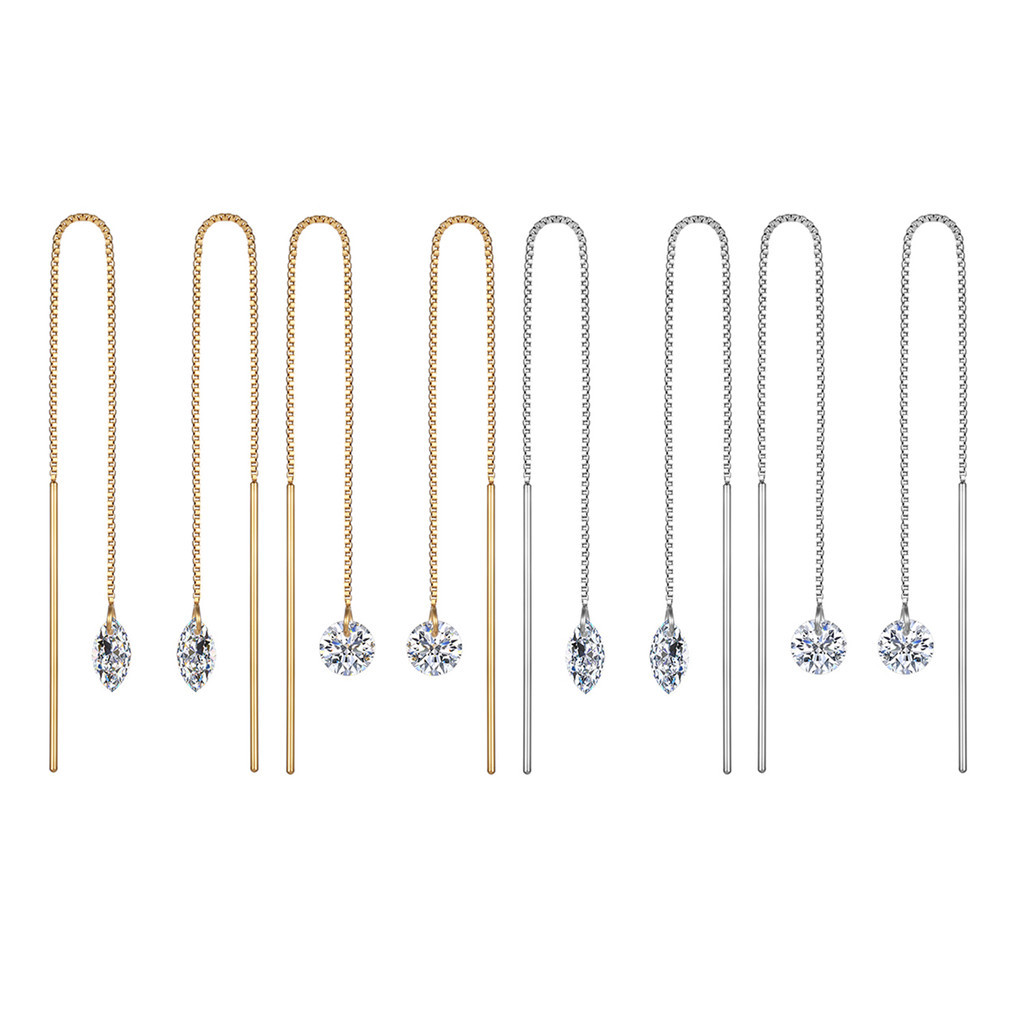 2PCS Kit Piercing Palitinho Corrente Aço Cirúrgico Pvd Zircônia Oval em Oferta na Shopee