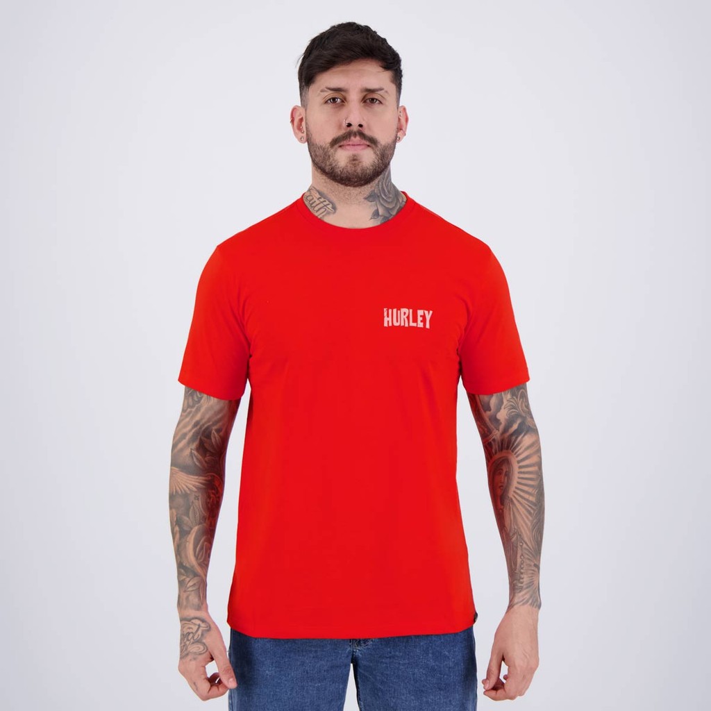 Camiseta Hurley Clash Vermelho em Oferta na Shopee