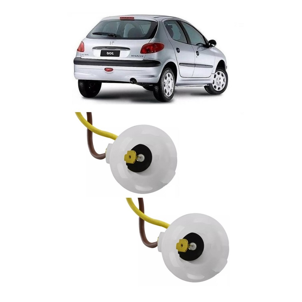 Par Soquete Lampada Lanterna Seta Ré 1 Polo Peugeot 206 207 Todos os Anos