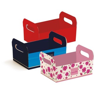 Cesta de Papel Caixote M 22X15X8CM Sortido - Pacote com 10 em Oferta na Shopee