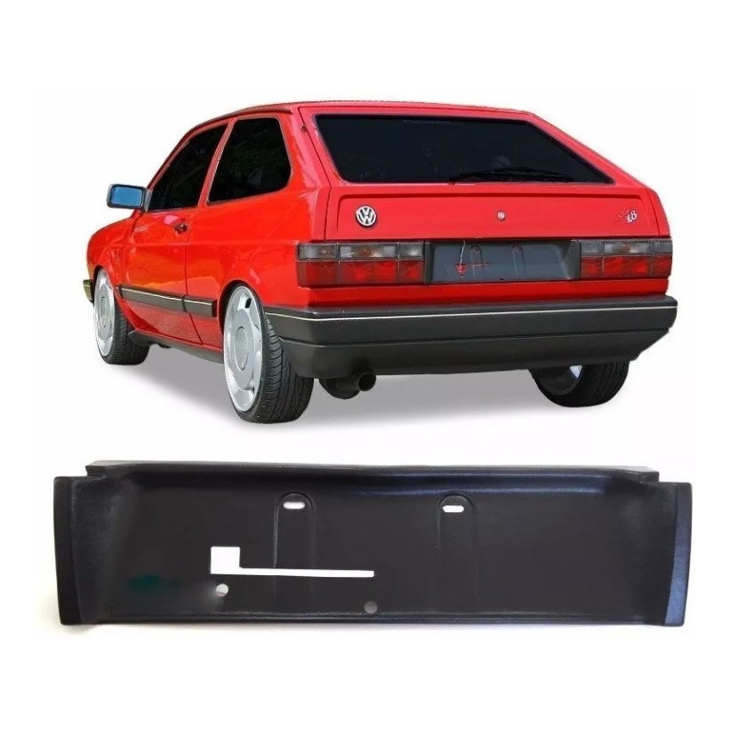 Suporte Moldura Placa Traseira Gol Cl Gl 87 89 92 94 Preto