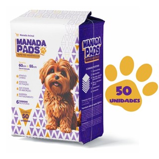 Tapete Higiênico Para Cães Manada Pads 55X60 50 Unidades Pet Envio Imediato Manada Animal em Oferta na Shopee