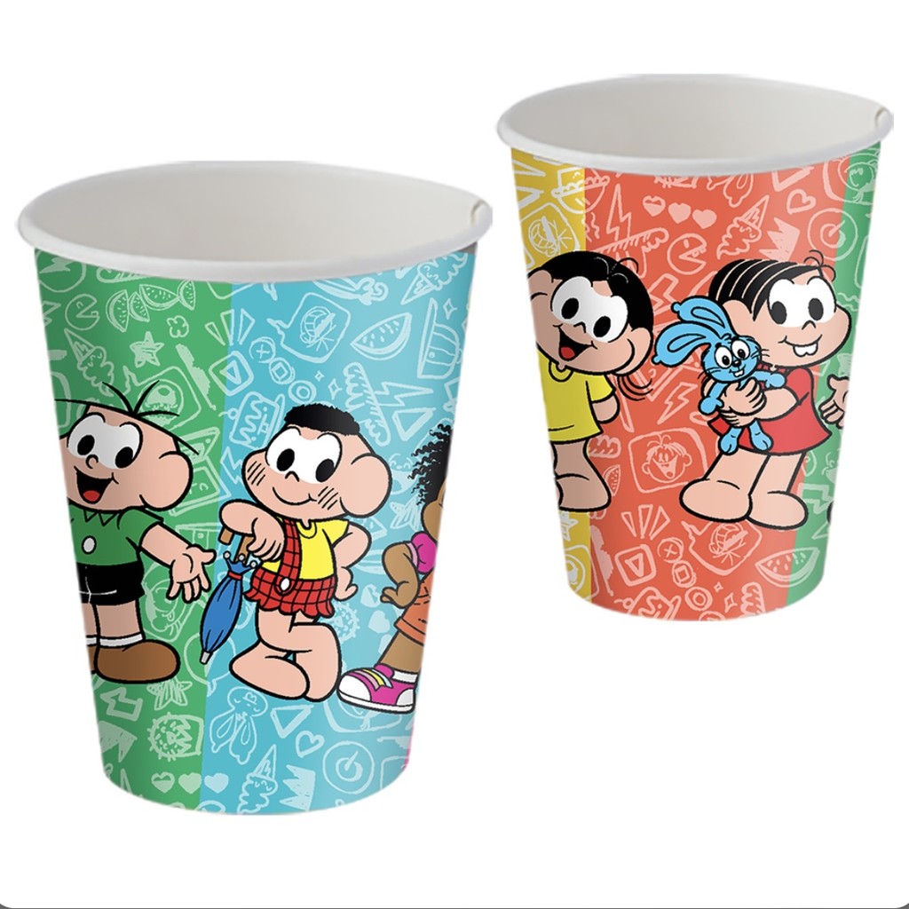 8~32 COPO PAPEL FESTA  TURMA DA MONICA 200ML FESTCOLOR em Oferta na Shopee