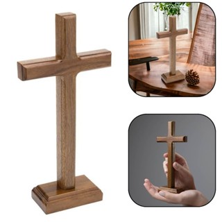 Crucifixo Cruz Sem o Cristo De Mesa E Parede Madeira 19 Cm em Oferta na Shopee