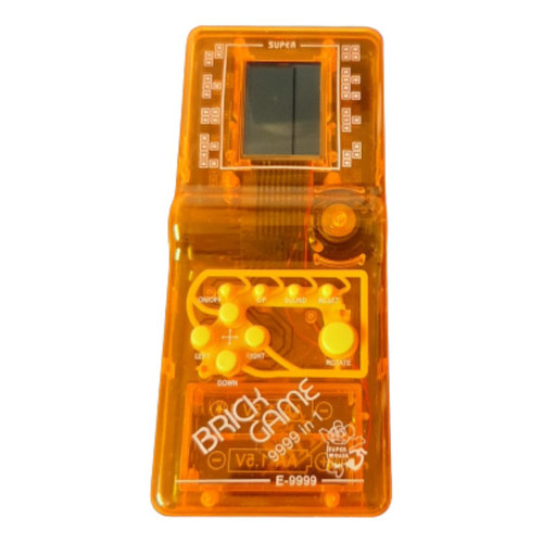 Mini Game De Mão Retrô Portátil Com 9999 Jogos Cor Laranja