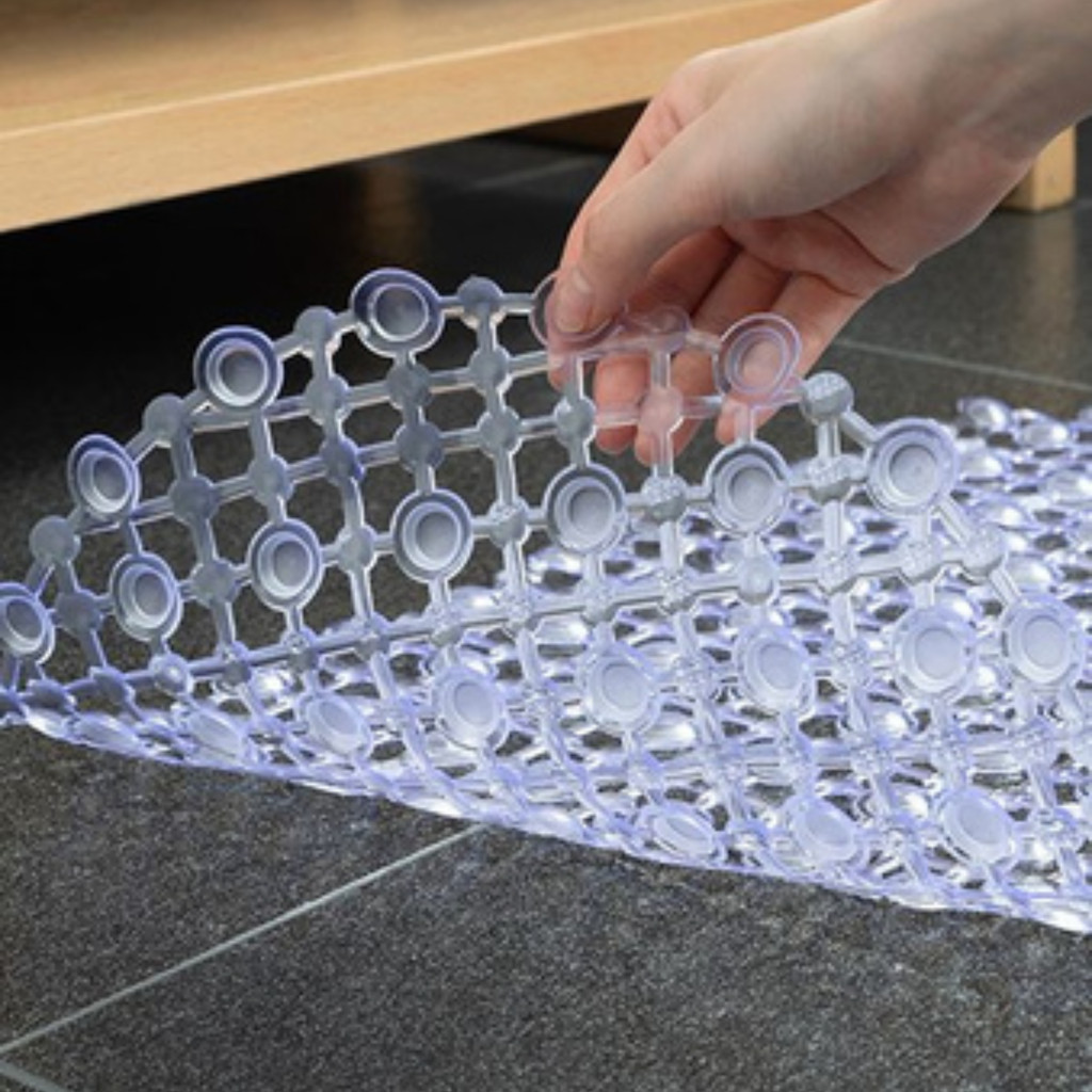 Tapete Box De Banheiro Chuveiro Antiderrapante Ventosas 35 x 65cm Banho Piso Não Escorrega P V C