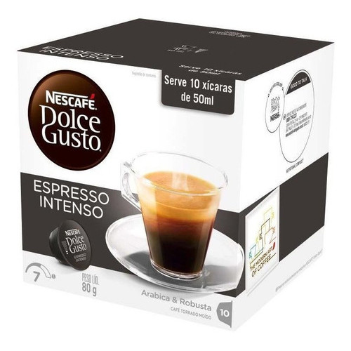 Cápsula Espresso Intenso Com 10 Unidades Dolce Gusto 80g em Oferta na Shopee