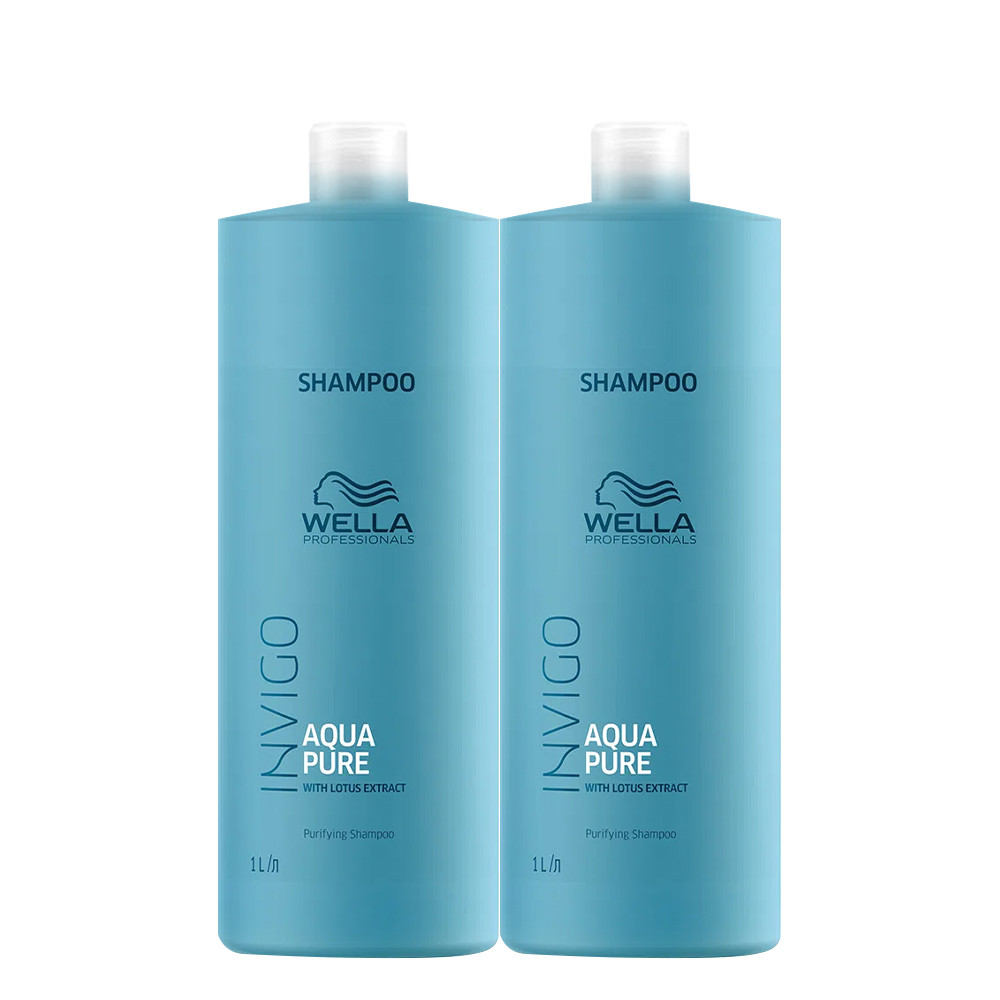 Kit Wella Professionals Invigo Balance Acqua Pure - Shampoo Antirresiduos 1L (2 Unidades) em Oferta na Shopee