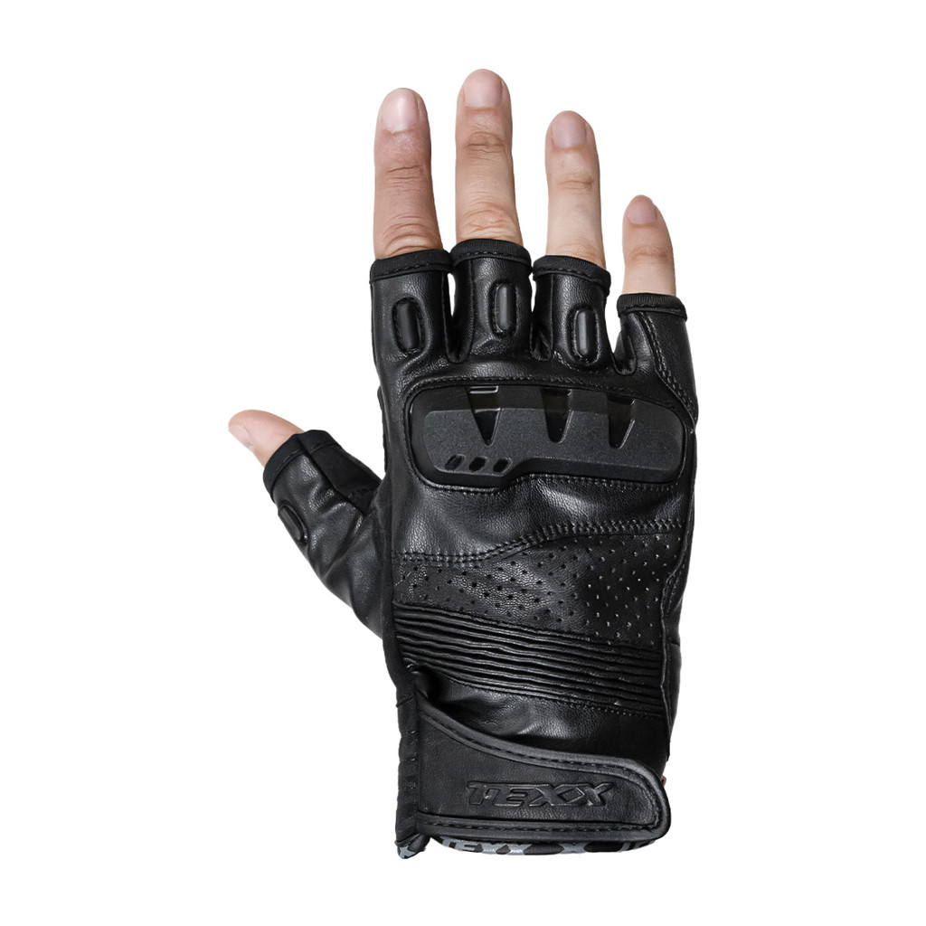 Luva Moto Texx Phanter Meio Dedo Couro Protetor Motociclista - Fashion Accessories