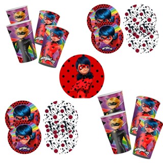 Kit Festa LADYBUG 16 Pratos + 16 Copos Descartável 180 Ml Papel - REGINA em Oferta na Shopee