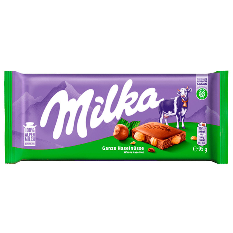 CHOCOLATE 90G WHOLE HAZELNUT - MILKA