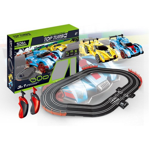 Brinquedo de menino pista Autorama Top Turbo Pista 240 Cm