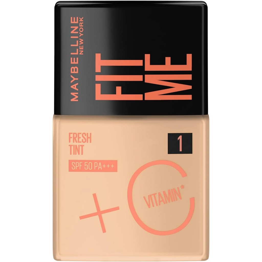 Base Líquida Maybelline Ny Fit Me Fresh Tint Com Vitamina C FPS50 30ml em Oferta na Shopee