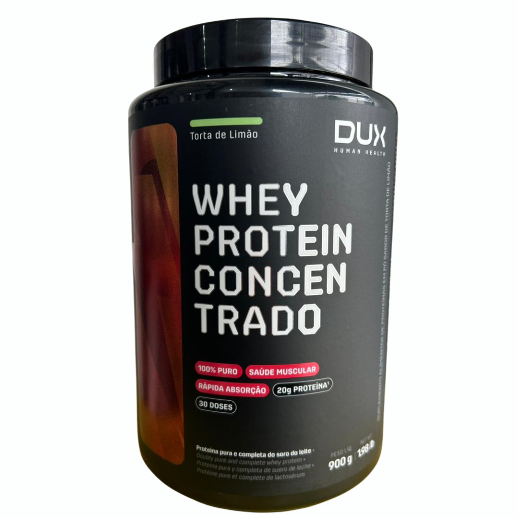 Whey Protein Concentrado Sabor Torta De Limão Pote 900G Dux