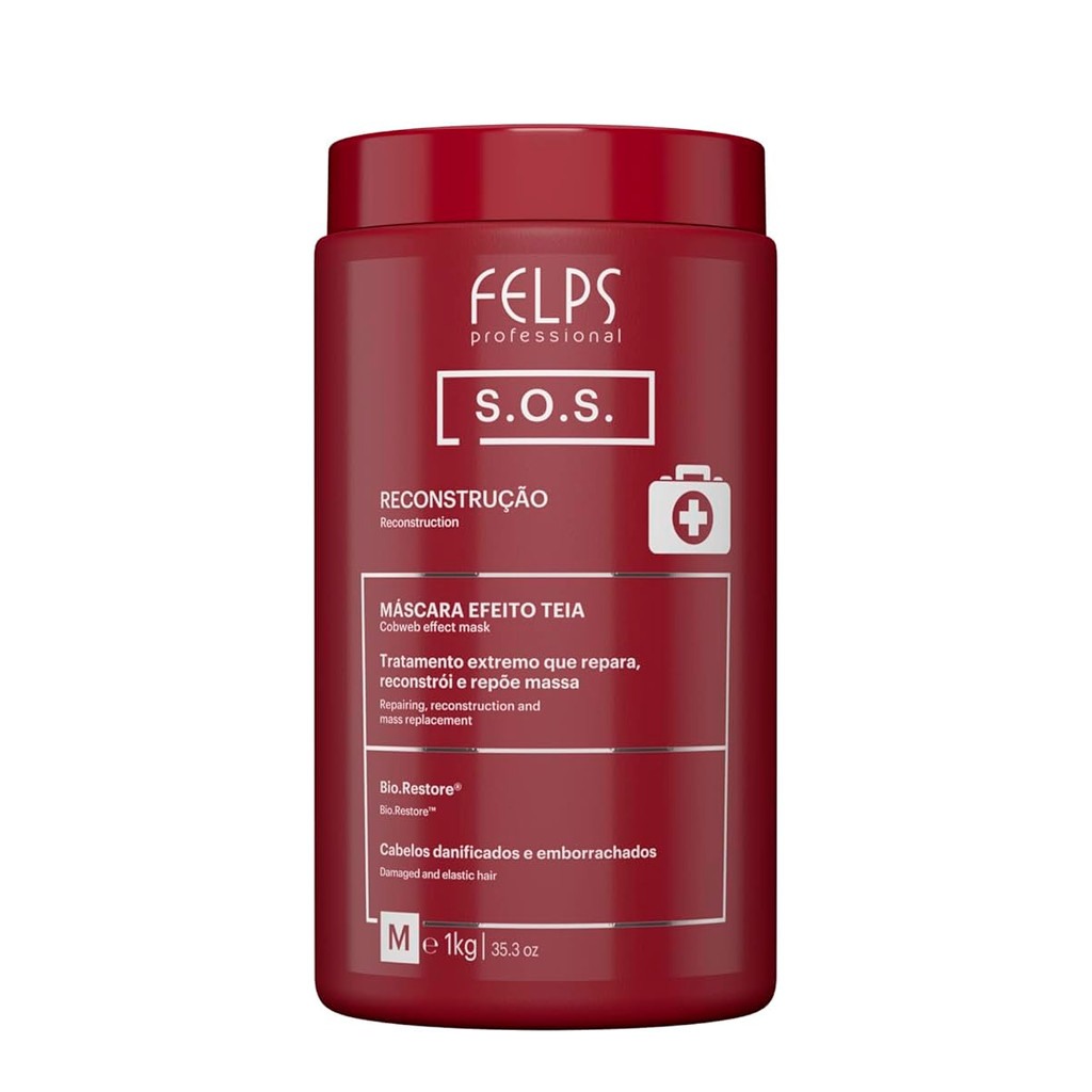 Máscara capilar SOS tratamento extremo 1kg - Felps em Oferta na Shopee