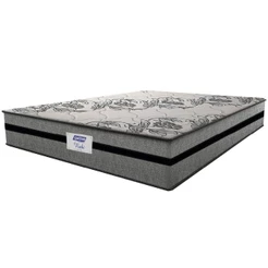 Colchão Casal Gazin Com Molas Ensacadas Rubi 138x188x32cm Cinza/preto - Suporta Até 120kg Por Pessoa Cinza