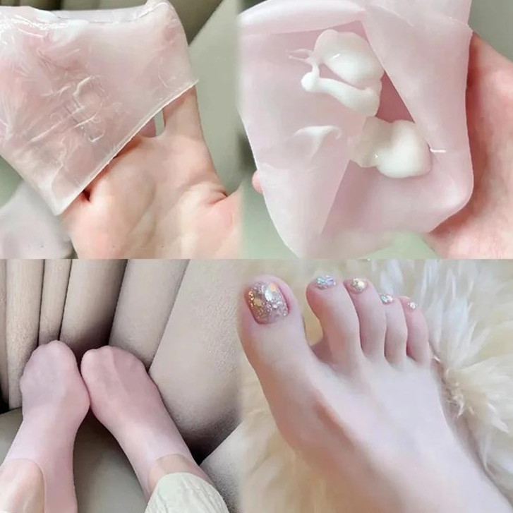 Meias De Silicone Para O Cuidado Dos Pés Gel Hidratante Anti-Rachaduras Removedor De Pele Morta — imagem 2 de 2