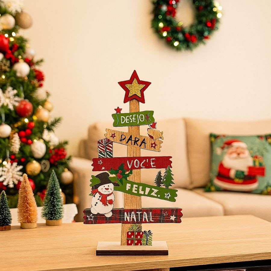 Árvore De Natal Mdf, Decoração De Natal, Árvore Mdf, Enfeites Mdf