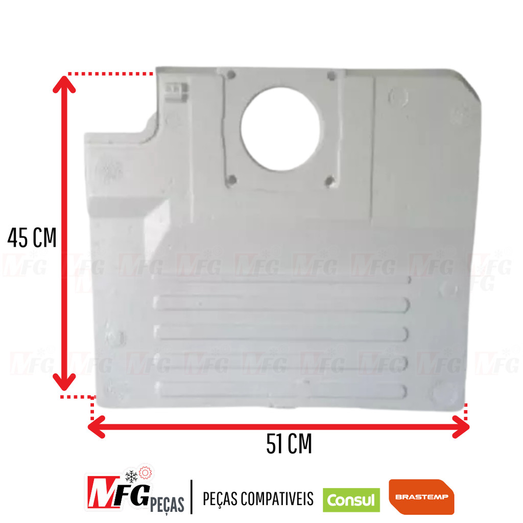 ISOLAÇÃO CAPA PROTETORA COMPATIVEL W10292562 CRM50A BRJ49B BRM49B BRM50N BRM48D PRO-LAV