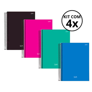 Kit Com 04 Cadernos 1 Matéria Universtario Stiff - Jandaia KIT 03 em Oferta na Shopee
