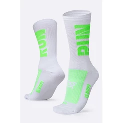 Meia Corrida HUPI Run Branco/Verde, Tam 36-42