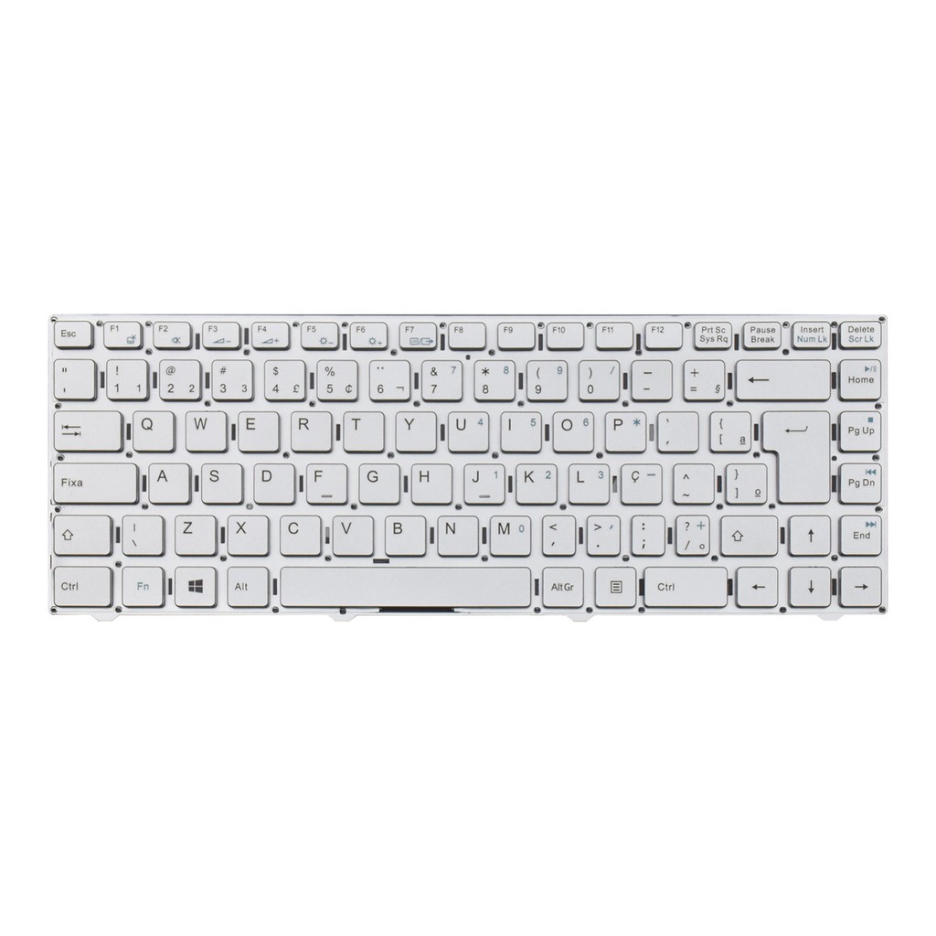 Teclado para Notebook Sony Vaio C14 VJC141F11X | Prata ABNT2 - Computers & Accessories