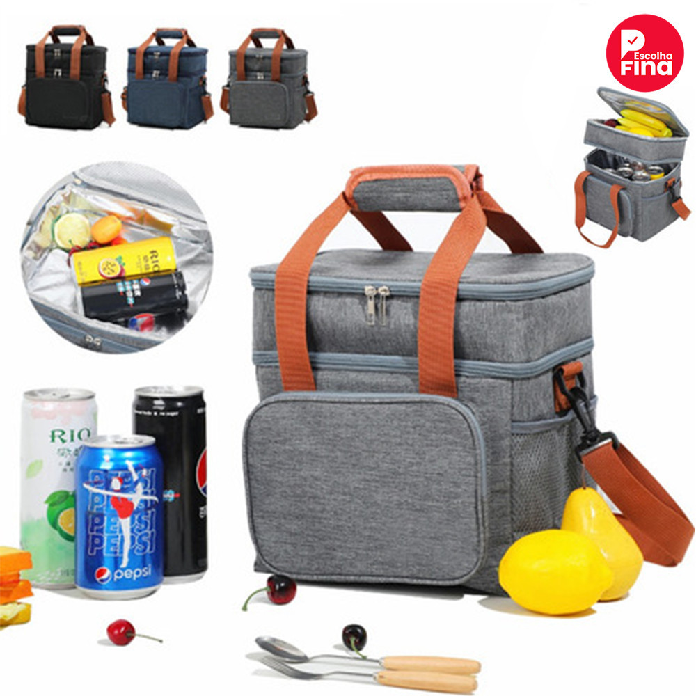 Bolsa Térmica Expansível Grande Volume Ideal para Transporte de Alimentos e Bebidas