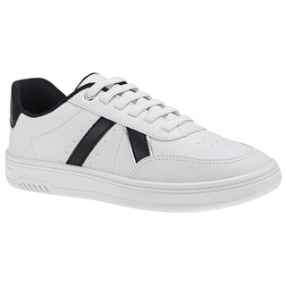 Tênis Casual Feminino Detalhe em V Metalizado Cadarço de Elástico Solado Macio 33008 em Oferta na Shopee