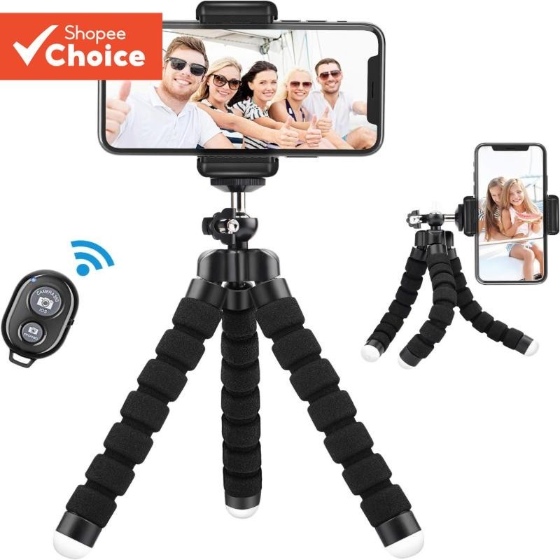 Selfie Câmera Vara Auto-Temporizador Pequeno Tripé Suporte Montagem Bluetooth Obturador Remoto