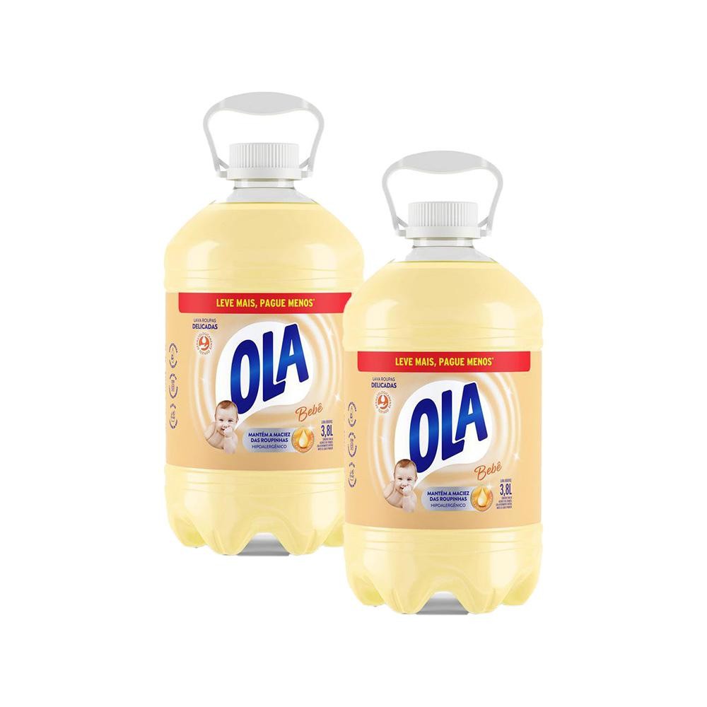Kit 2 Lavas Roupas Ola Bebê 3,8L
