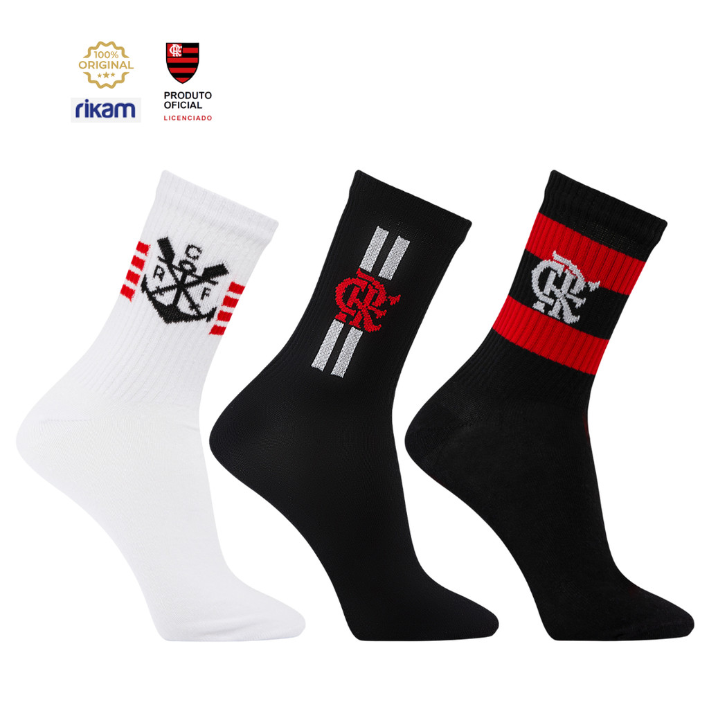 Meia Flamengo Esporte Adulto Oficial Licenciada em Oferta na Shopee
