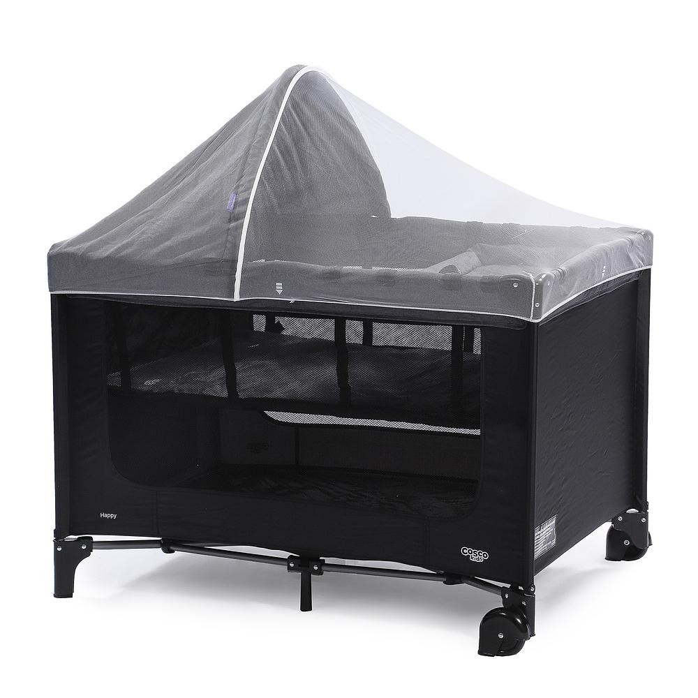 Berço Portátil Happy Preto Mescla Cosco Kids em Oferta na Shopee