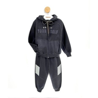 Conjunto Menino Jaqueta Texturizada e Calça Moletom Your Self -  Angerô em Oferta na Shopee