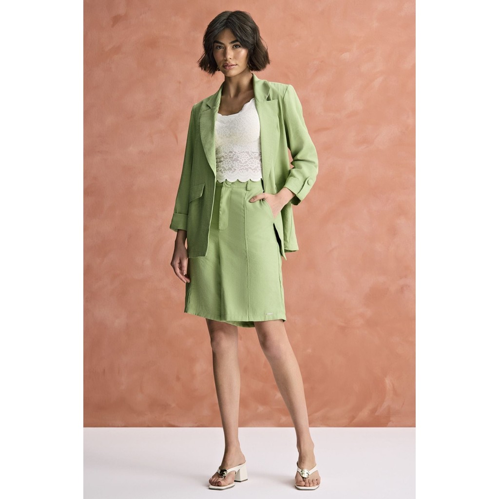 Bermuda Viscose Verde Meia Loka