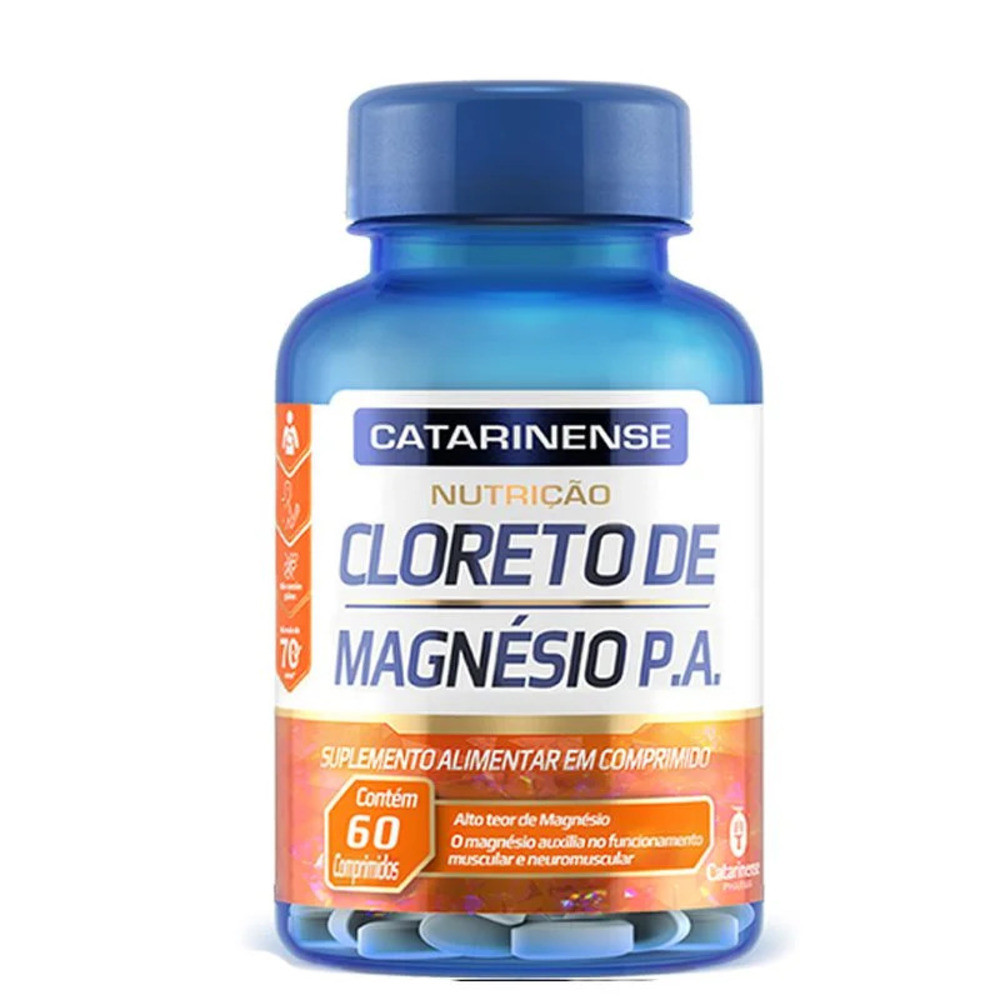 Cloreto de Magnésio P.A. Catarinense 60 Comprimidos em Oferta na Shopee