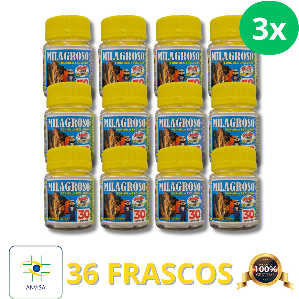 Kit 36 Balsamo Jes Milagroso Colageno Tipo 2  Original Premium