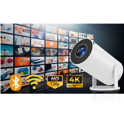 Projetor Portátil Sem fio Hy300 Ultra HD 4k Bluetooth Wifi Tv Box,Celular,Xbox,Playstation Grup_Elect